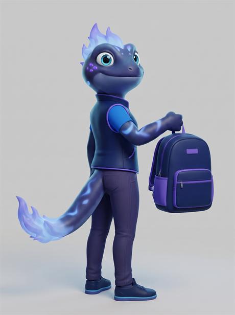 With a backpack