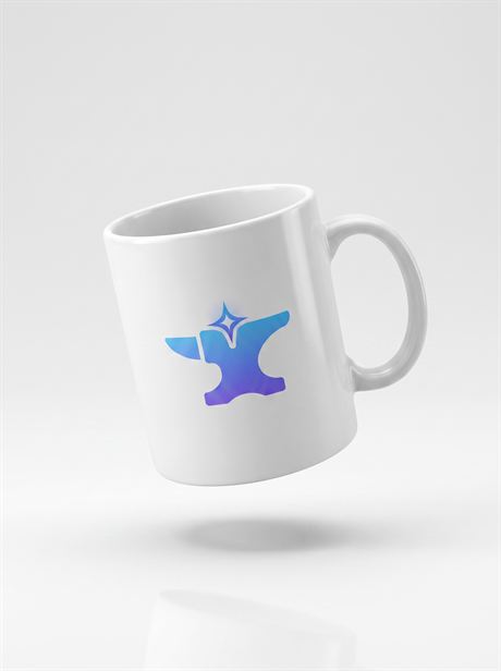 White ceramic mug, tilted mid-air — AI-generated product photo, nobody in the frame, frame 3 of 25