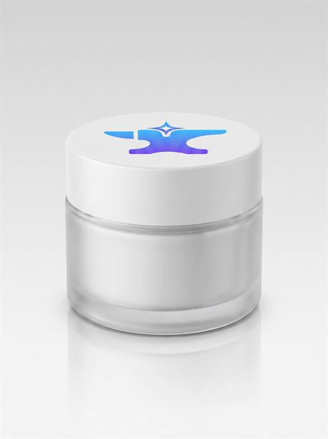White cosmetic jar, front view — AI-generated product photo, nobody in the frame, frame 11 of 25