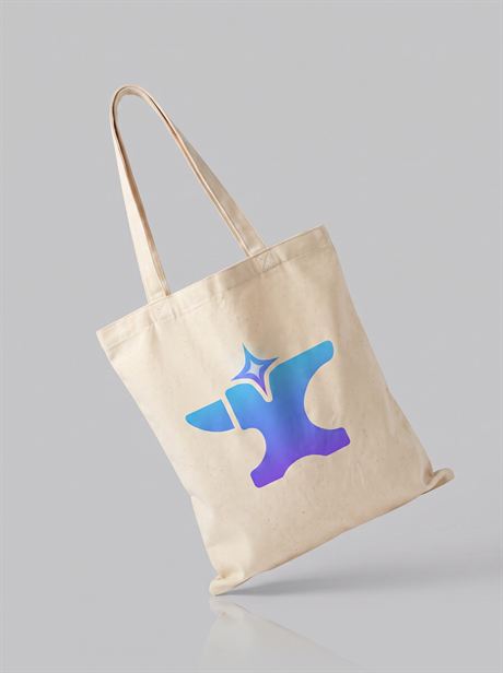 Canvas tote bag hanging by its handle — AI-generated product photo, nobody in the frame, frame 19 of 25